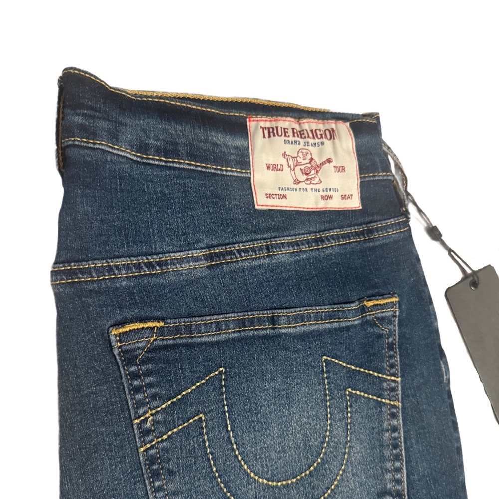 True Religion Women’s Flare Jeans NWT Y2K Size 30 Dark Wash Designer Denim - Picture 11 of 11